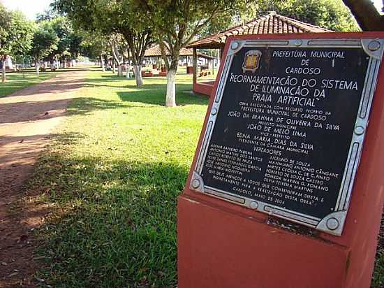 PLACA DE HOMENAGEM EM CARDOSO-SP - CARDOSO - SP