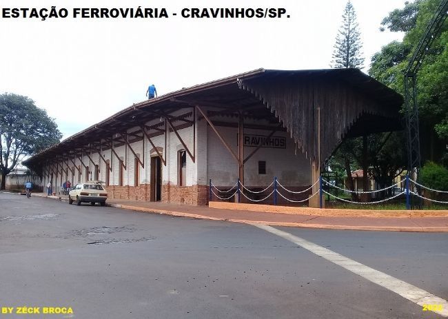 ESTAO FERROVIRIA DE CRAVINHOS/SP., POR ZCK BROCA - CRAVINHOS - SP