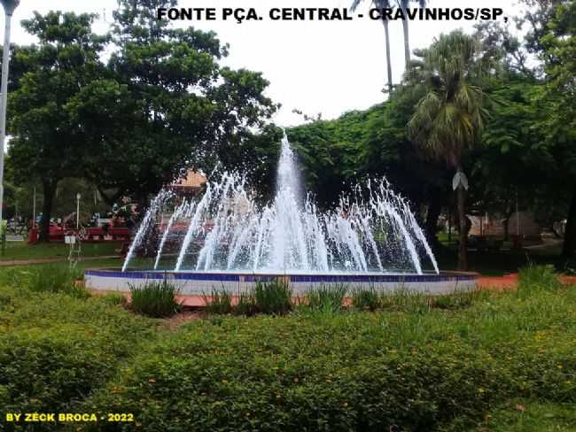 FONTE NA PRAA CENTRAL DE CRAVINHOS/SP., POR ZCK BROCA - CRAVINHOS - SP