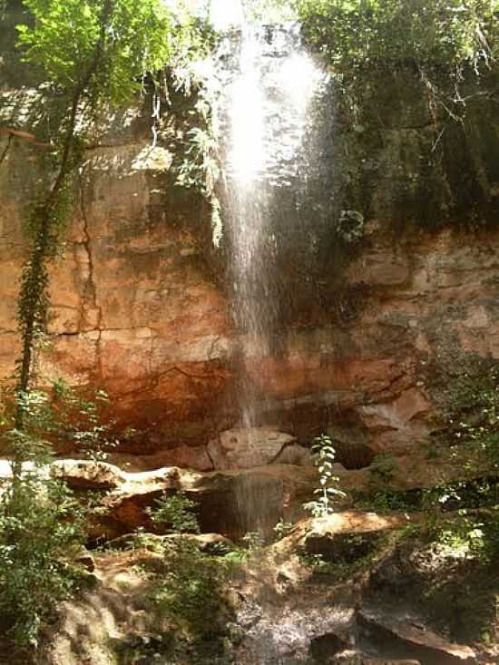 CACHOEIRA DE 30MTS DE ALTURA E GRUTA EM ECHAPOR-FOTO:RENATO G. RAPOSO - ECHAPOR - SP