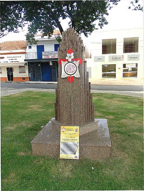 MOJI-MIRIM,SP -MONUMENTO AOS 216 ANOS DE PARQUIA, POR ROSPO MATTINIERO DI MEOLO - MOGI-MIRIM - SP