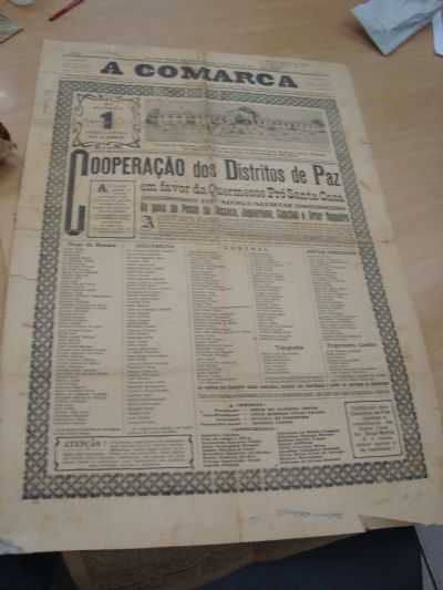 FOTO DE ANTIGA EDIO DO JORNAL A COMARCA DE MOJI-MIRIM, SP, POR ROBERTO GASPARINNI - MOGI-MIRIM - SP