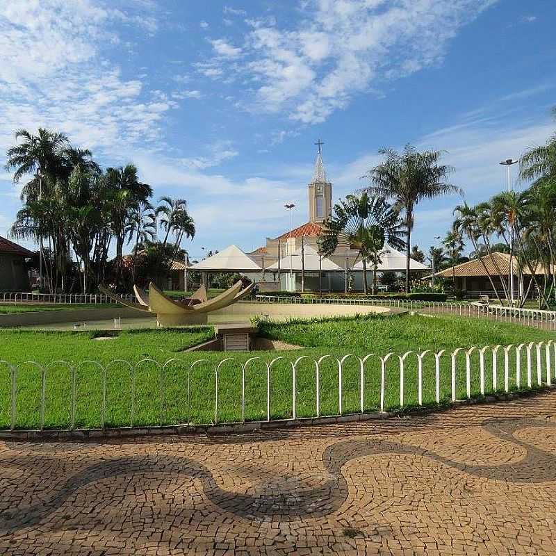 NHANDEARA-SP-PRAA DA MATRIZ DE SO JOO BATISTA-FOTO:FACEBOOK - NHANDEARA - SP