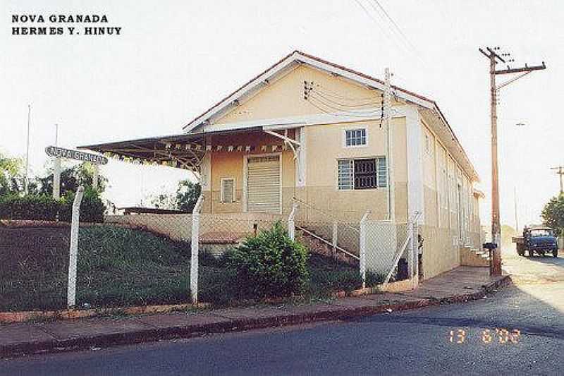 NOVA GRANADA-SP-ESTAO FERROVIRIA-FOTO:HERMES Y.HINUY - NOVA GRANADA - SP