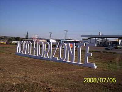 ENTRADA DA CIDADE-FOTO:LUZIACRUZFRATA  - NOVO HORIZONTE - SP