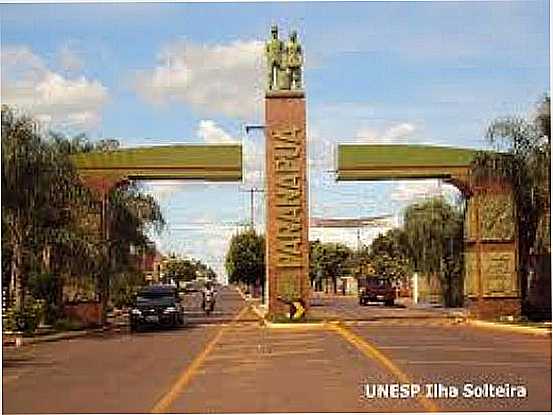 PRTICO DE ENTRADA DE PARANAPU-FOTO:FOLHANOROESTE. - PARANAPU - SP