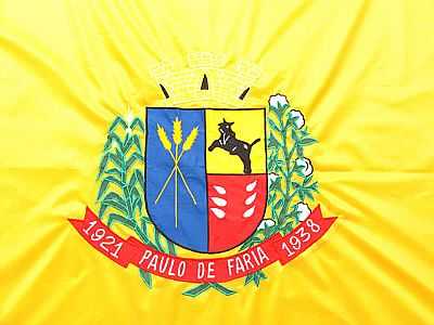 BANDEIRA DA CIDADE - PAULO DE FARIA - SP