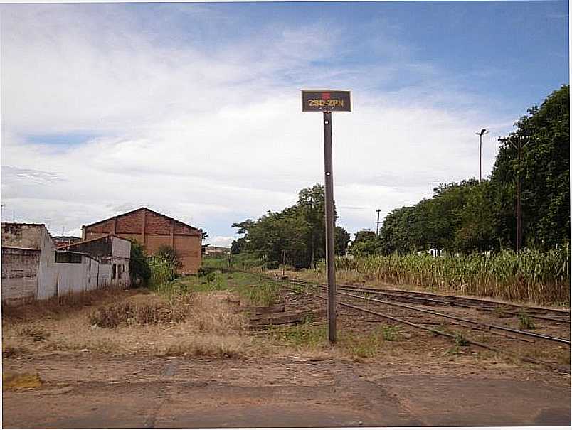 PINDORAMA-SP-LINHA FRREA QUE PASSA PELA CIDADE-FOTO:MAURO LUIZ BENEDITO DA COSTA - PINDORAMA - SP