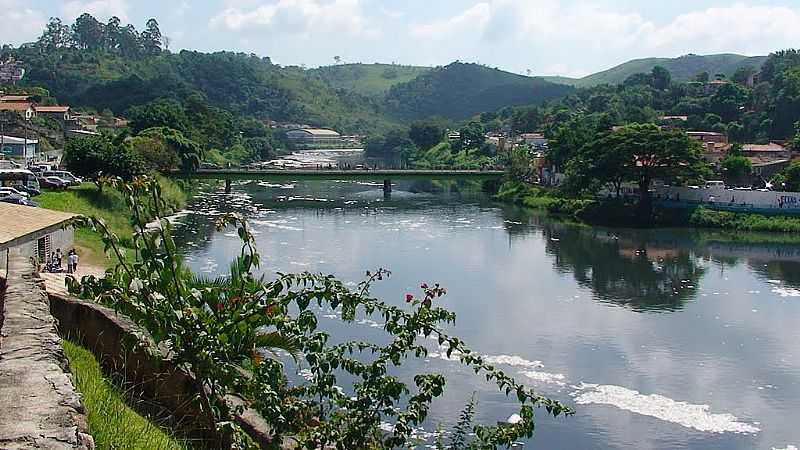 PIRAPORA DO BOM JESUS-SP-PONTE NO RIO TIET E A CIDADE-FOTO:ERNANDES C SANTOS - PIRAPORA DO BOM JESUS - SP