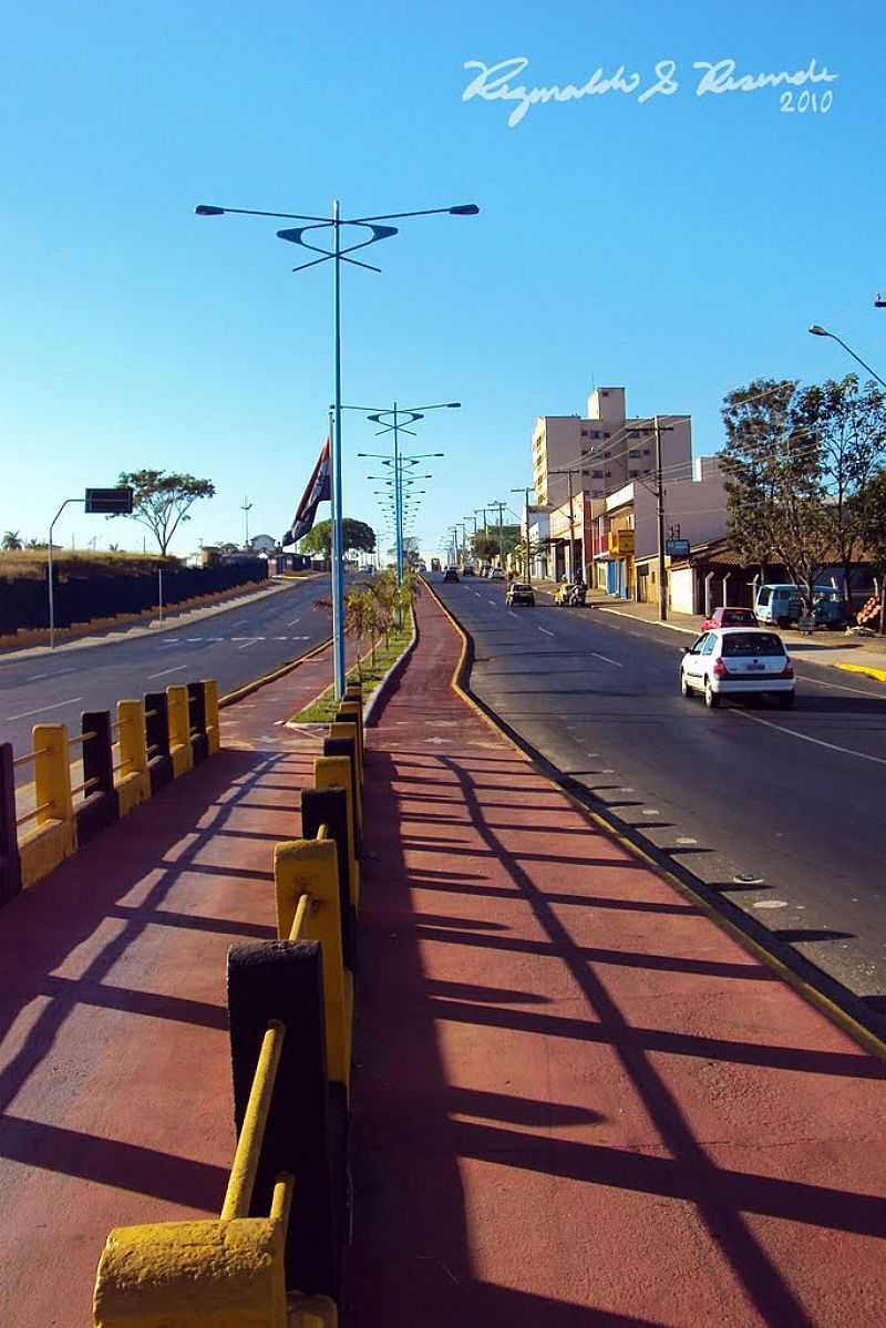 PIRASSUNUNGA-SP-VIA DE ACESSO  ZONA NORTE-DUPLICADA E COM CICLOVIA-FOTO:REGINALDO RESENDE - PIRASSUNUNGA - SP