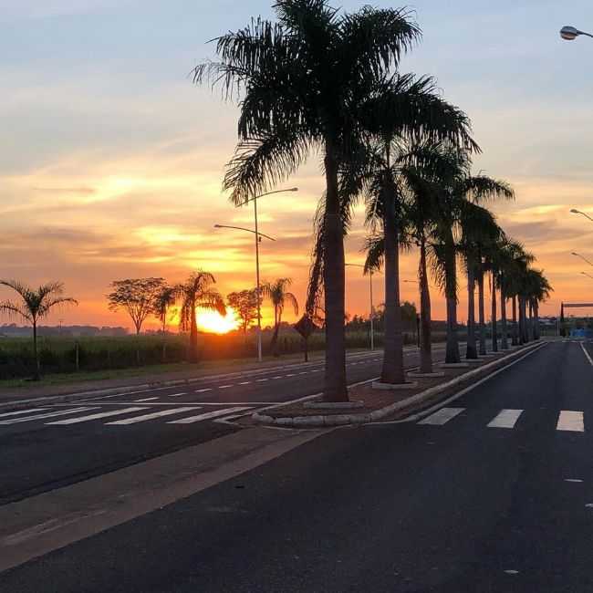 ENTARDECER NA AV. AUGUSTO RIBEIRO, POR LUIZ DONIZETI LUCATTI - POPULINA - SP