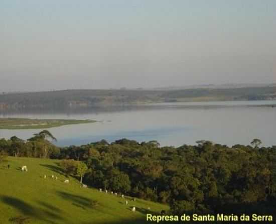 SANTA MARIA DA SERRA-SP-REPRESA NO RIO PIRACICABA - SANTA MARIA DA SERRA - SP