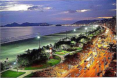 PRAIA DE SANTOS - FIM DE TARDE, POR PABLO DELLIC - SANTOS - SP