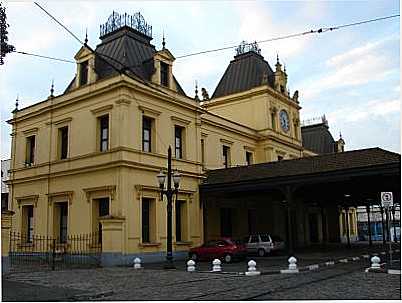 ANTIGA GARE DA FERROVIA - DESEMBARQUE DO CAF NO SC. XVIII, POR ROBERTO GASPARINNI  - SANTOS - SP
