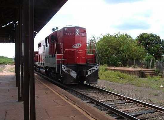 TREM NA ESTAO DE SILVNIA-FOTO:LEONLIO CICHETTO - SILVNIA - SP