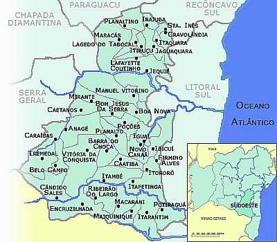 MAPA DE LOCALIZAO - RIBEIRO DO LARGO - BA