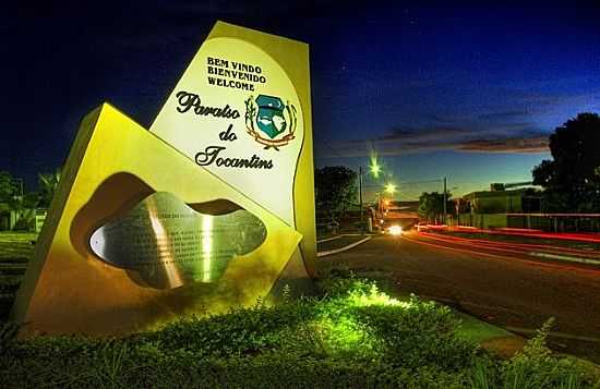 PARAISO DO TOCANTINS-TO-ENTRADA DA CIDADE VISTA NOTURNA-FOTO:MARCOPOLLOM - PARASO DO TOCANTINS - TO