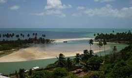 Jequi da Praia - Jequi da Praia-AL-Encontro do Rio Jequi com o mar-Foto:Ana_e_Lauro_Alagoas 