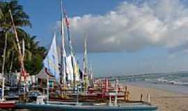 Porto de Galinhas - Barcos na praia de Porto de Galinhas-PE-Foto:E. B. Boaventura