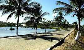 Praia do Baixio - Praia do Baixio-BA-Lagoa Azul e coqueiros na entrada-Foto:pousadalagoaazulbaix.wix.com 