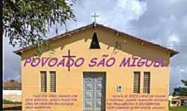 Povoado So Miguel - Povoado So Miguel-BA-Igreja de So Miguel Arcanjo-Foto:https://www.facebook.com 