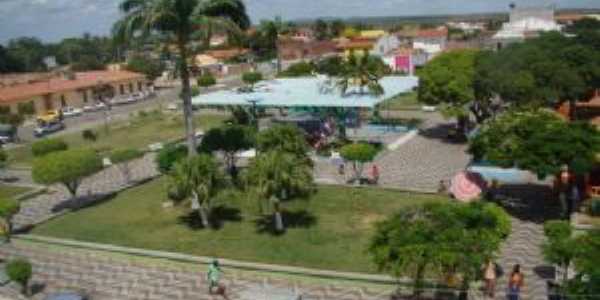 Vista erea da Praa Ana Oliveira de Caldas do Jorro-Tucano Bahia, Por Edson de Melo Costa