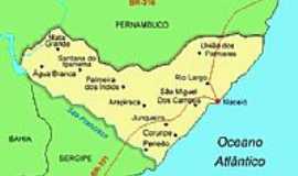 Santana do Ipanema - Mapa de localizao