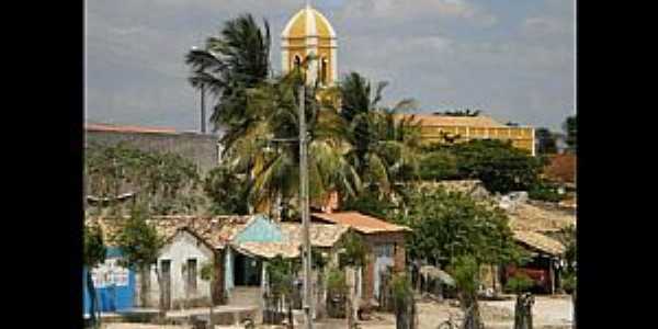 Timonha-CE-Praa e Matriz de Santa Luzia-Foto:Carlos Machado de Souza