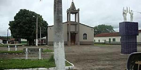 Auriverde-GO-Praa central e Igreja Matriz-Foto:Angel-Velasco