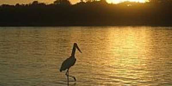 Pr do Sol no Rio Araguaia em Bandeirantes-GO-Foto:BlogBandeirantes-GO