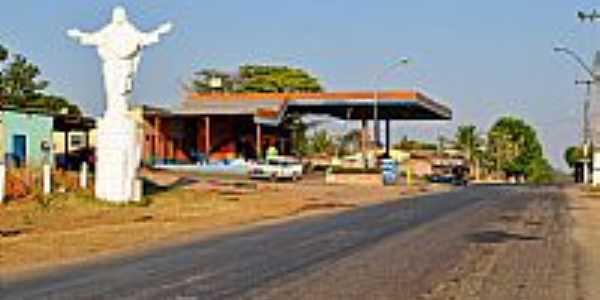 Campestre de Gois-GO-Imagem de Jesus na entrada da cidade-Foto:Arolldo Costa Olivei