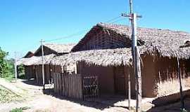 Alto Alegre do Pindar - Alto Alegre do Pindar-MA-Casas de Taipa cobertas com palha de Babau-Foto:Nando Cunha