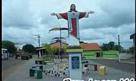 Bom Lugar - Cristo Redentor na praa em Bom Lugar-MA-Foto:sergio