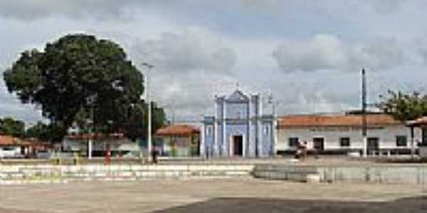 Praa e Igreja de N.Sra.da Conceio em Cndido Mendes-MA-Foto:Maurcio Leonardi