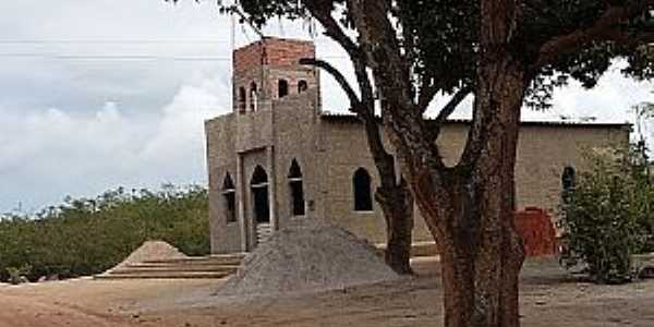 Alecrim-AL-Construo da nova Igreja Catlica-Foto:Manoel Sandro Silva