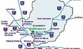 Delfinópolis - Mapa de Localização - Delfinópolis-MG
