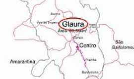 Glaura - Mapa de Localizao - Distrito de Glaura-MG
