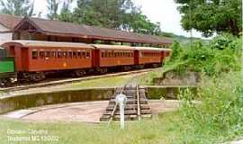 Macaia - Macaia-MG-Antiga Estao Ferroviria que foi submersa pela Represa-Foto:Estaes Ferrovirias