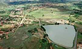 Mamonas - Vista area da Lagoa do Aconchego e a cidade de Mamonas-MG-Foto:caujorge