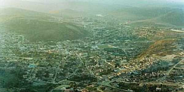 Pedra Azul-MG-Vista area da cidade em 1993-Foto:PVENTURAASES1