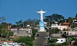 Rio Novo - Vista do Cristo e o Relgio em Rio Novo-MG-Foto:Jorge A. Ferreira Jr