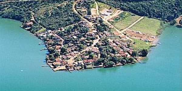 Santo Hilrio-MG-Vista da Represa de Furnas e a cidade-Foto:www.turismonarepresadefurnas.com.br