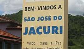 So Jos do Jacuri - So Jos do Jacur-MG-Placa de boas vindas na entrada da cidade-Foto:vicgm09