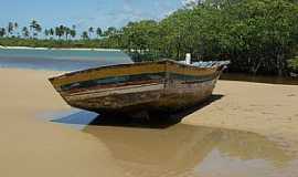 Barra do Jacupe - Barra do Jacuipe-BA-Barco de pesca no rio Jacupe-Foto:Peterson Cunha