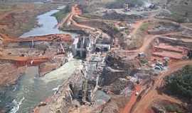 Alto Sucuri - Alto Sucuri-MS-Construo da Barragem-Foto:Ademar - Triunfo