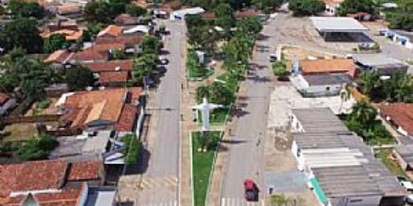 Araguaiana-MT-Vista do centro da cidade-Foto:Walmor Barros