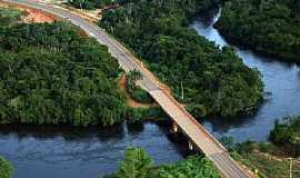 So Jos do Rio Claro - So Jos do Rio Claro-MT-Vista area da ponte sobre o Rio Claro-Foto:luiz miguelete