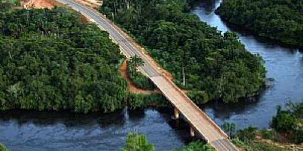 So Jos do Rio Claro-MT-Vista area da ponte sobre o Rio Claro-Foto:luiz miguelete