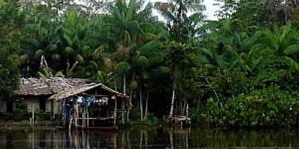 Itatup-PA-Casas de Palafita s margens do Rio Gurup-Foto:www.hileiaamazonica.com.br