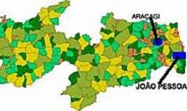 Araagi - Mapa de Localizao - Araagi-PB